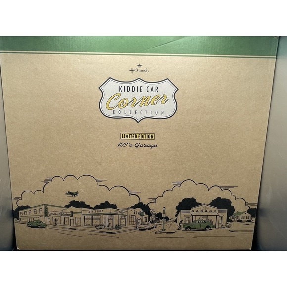 1997 Hallmark Kiddie Car Corner  " KC's Garage" limited edition- new open box - Picture 1 of 6